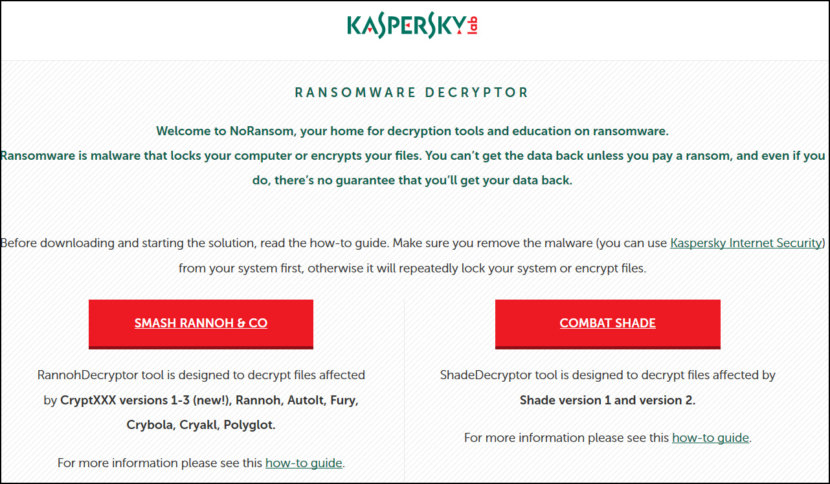 Kaspersky NoRansom
